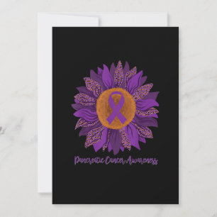 In November We Wear Purple Sunflower Pancreatic Ca Invitation