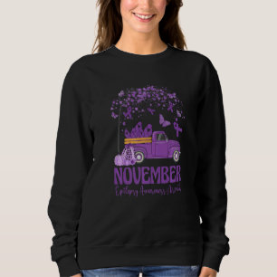 In November We Wear Purple Truck Epilepsy Awarenes Sweatshirt