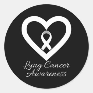 In November We Wear White Lung Cancer Awareness Mo Classic Round Sticker