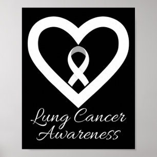 In November We Wear White Lung Cancer Awareness Mo Poster