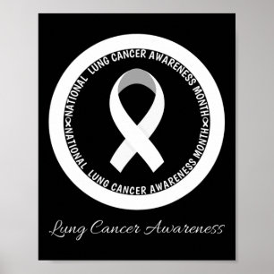 In November We Wear White Lung Cancer Awareness Mo Poster