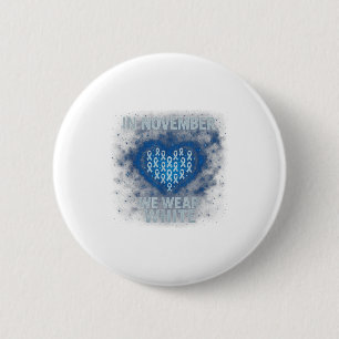 In November We Wear White Lung Cancer Awareness Ri 6 Cm Round Badge