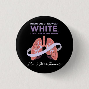 In November We Wear White Show Your Support 3 Cm Round Badge