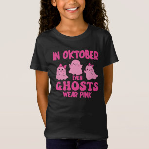 In October Even Ghosts Wear Pink Breast Cancer T-Shirt