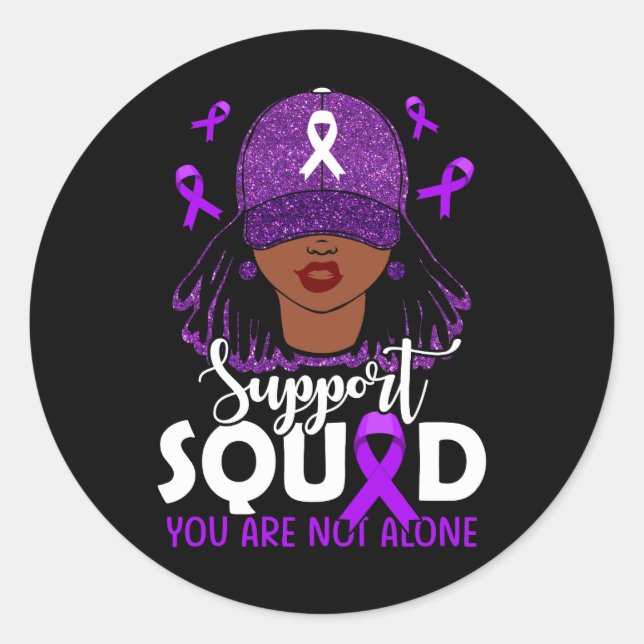 In October We Wear Domestic Violence Awareness Bla Classic Round Sticker (Front)