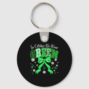 In October We Wear Green For Dwarfism Awareness Gi Key Ring