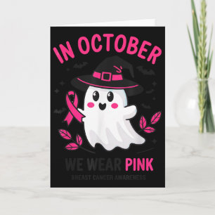 In October We Wear Nk Breast Cancer Awareness Hall Card