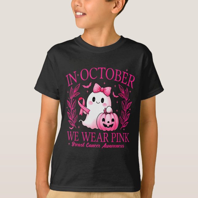 In October We Wear Nk Breast Cancer Awareness  T-Shirt (Front)