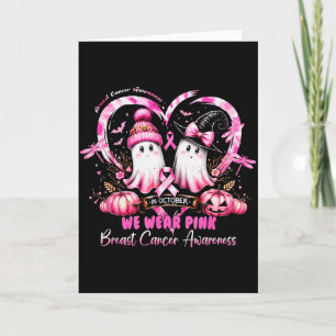 In October We Wear Nk Breast Cancer Heart Dragonfl Card