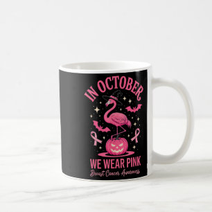 In October We Wear Nk Flamingo Halloween  Coffee Mug