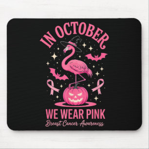 In October We Wear Nk Flamingo Halloween  Mouse Pad