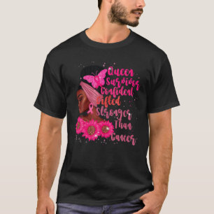 In October We Wear Pink Black Woman Breast Cancer  T-Shirt