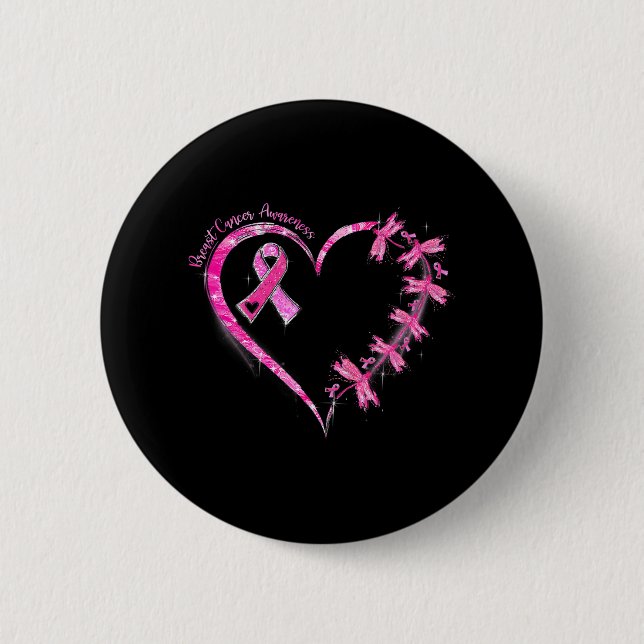In October We Wear Pink Breast Cancer Awareness 6 Cm Round Badge (Front)