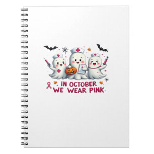 in october we wear pink breast cancer awareness Cl Notebook