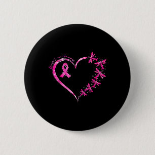 In October We Wear Pink Breast Cancer Awareness Dr 6 Cm Round Badge