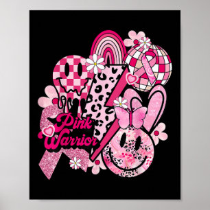 In October We Wear Pink Breast Cancer Awareness Ha Poster