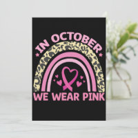 In October We Wear Pink Breast Cancer Awareness 