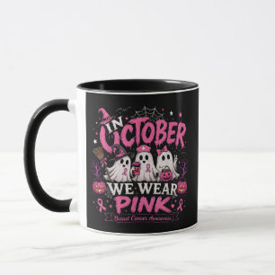 in October We Wear Pink Breast Cancer Awareness Mug