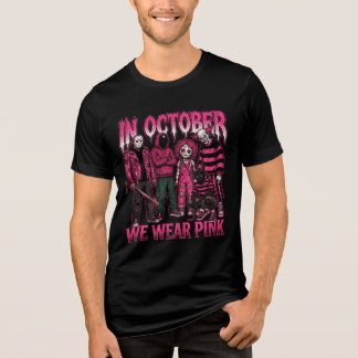 In October We Wear Pink Breast Cancer Awareness Tri-Blend Shirt