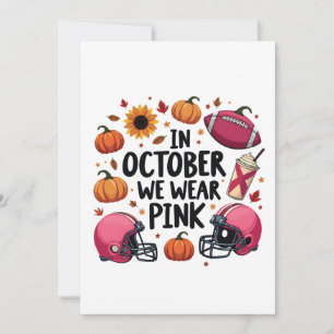 In October we wear Pink Breast Cancer Football Announcement