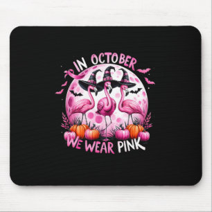 In October We Wear Pink Breast Cancer Halloween  Mouse Pad