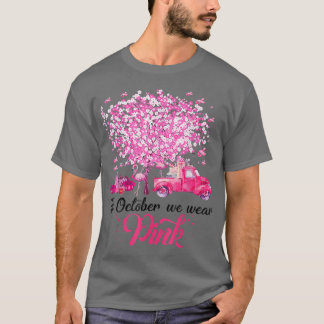 In October We Wear Pink Flamingo Breast Cancer Awa T-Shirt