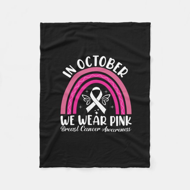 In october we wear pink fleece blanket (Front)