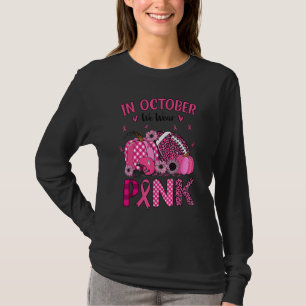 In October We Wear Pink Football Coach Football Mo T-Shirt