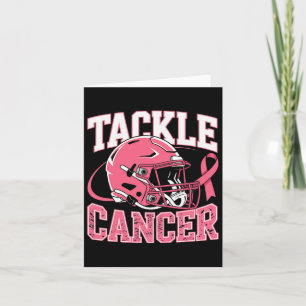In October We Wear Pink Footll Tackle Breast Cance Card