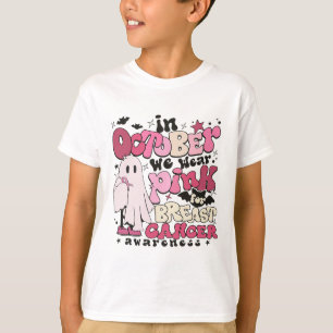 In October We Wear Pink For Breast Cancer Hallowee T-Shirt