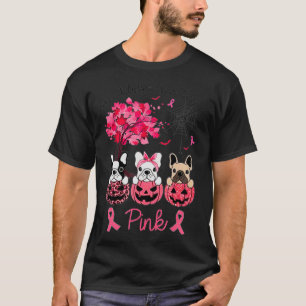 In October We Wear Pink French Bulldog Breast Canc T-Shirt