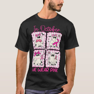 In October We Wear Pink Ghost Coquette Bow Breast T-Shirt