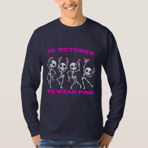 In October We Wear Pink Ghost Witch Breast Cancer  T-Shirt