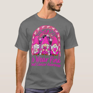 In October We Wear Pink Gnome Breast Cancer Awaren T-Shirt