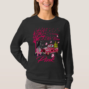 In October We Wear Pink Gnome Truck Breast Cancer  T-Shirt