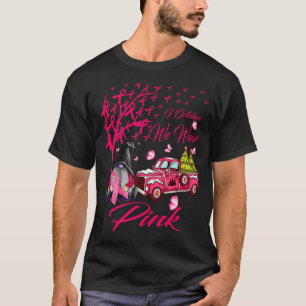 In October We Wear Pink Gnome Truck Breast Cancer  T-Shirt