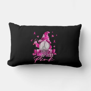 In October We Wear Pink Gnomes Breast Cancer Aware Lumbar Cushion