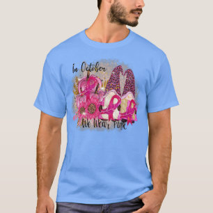 In October We Wear Pink Gnomes Breast Cancer Aware T-Shirt