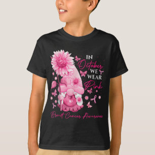 In October We Wear Pink Gnomes Gnome Breast Cancer T-Shirt