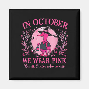 In October We Wear Pink Goose Breast Cancer Awaren Magnet