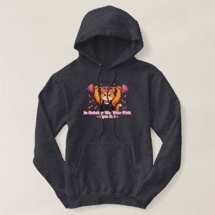 In October We Wear Pink Gym Cat Pink October Hallo Hoodie