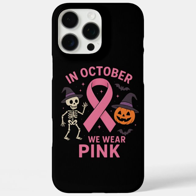 In October We Wear Pink Halloween Breast  Case-Mate iPhone Case (Back)