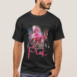 In October We Wear Pink Horse Breast Cancer Awaren T-Shirt