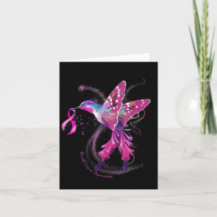 In October We Wear Pink Hummingbird Breast Cancer  Card