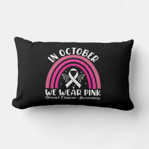 In october we wear pink lumbar cushion