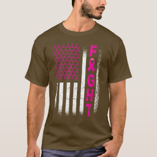 In October we wear pink ribbon breast cancer aware T-Shirt