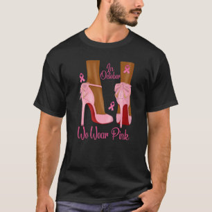 In October We Wear Pink Ribbon Melanin Black Queen T-Shirt