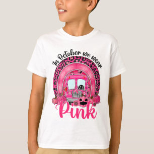 In October We Wear Pink School Bus Breast Cancer A T-Shirt
