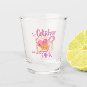 In October We Wear Pink Shot Glass