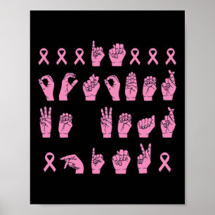 In October We Wear Pink Sign Language Breast Cance